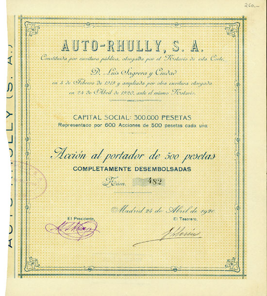 Auto-Rhully, S. A.