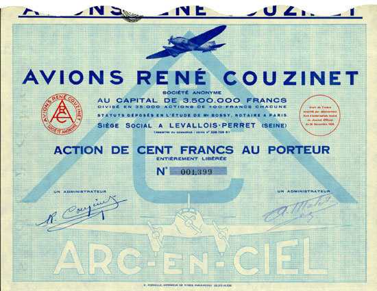 Avions René Couzinet Société Anonyme