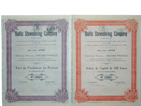 Baltic Stevedoring Company S. A. [2 Stück]