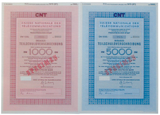 Caisse Nationale des Télécommunications (CNT) [2 Stück]
