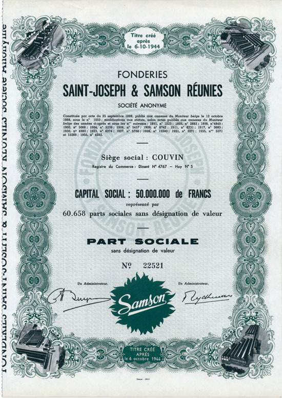 Fonderies Saint-Joseph & Samson Réunies S. A.