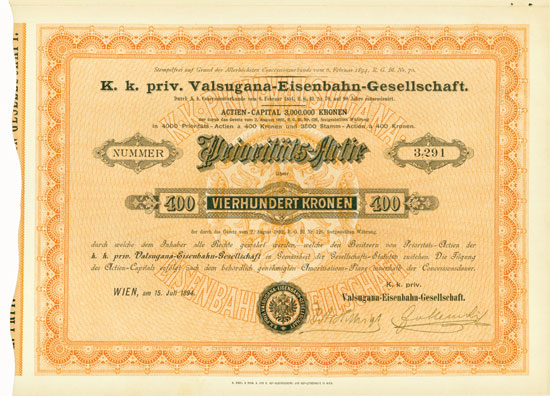 K. k. priv. Valsugana-Eisenbahn-Gesellschaft