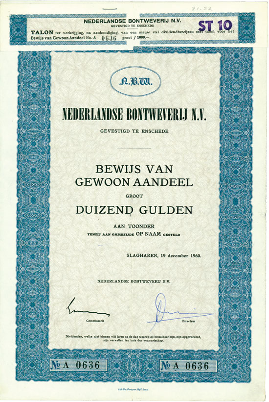 Nederlandse Bontweverij N. V.