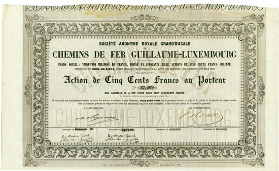 Société Anonyme Royale Grand'Ducale des Chemins de Fer Guillaume-Luxembourg