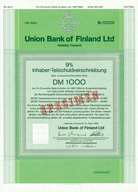Union Bank of Finland Ltd.