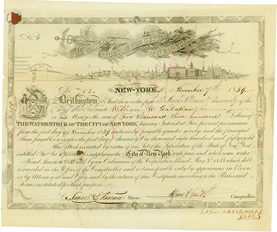 Water Stock of the City of New York