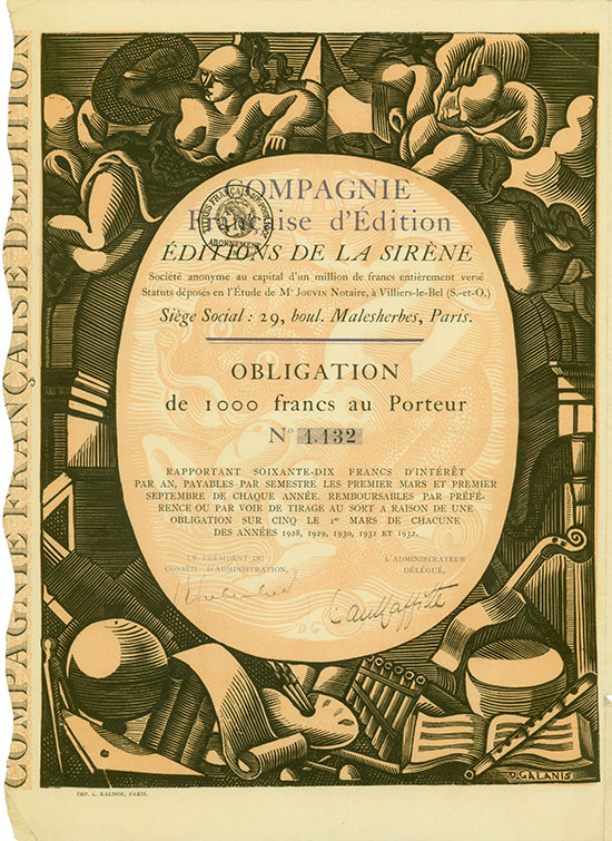 Èditions de la Sirène - Compagnie Française d'Edition