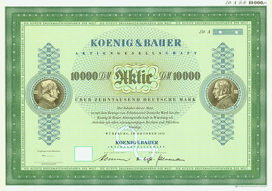 Schnellpressenfabrik Koenig & Bauer AG / Koenig & Bauer AG / Maschinenfabrik Koenig & Bauer Aktiengesellschaft Mödling [38 + 1 Stück]