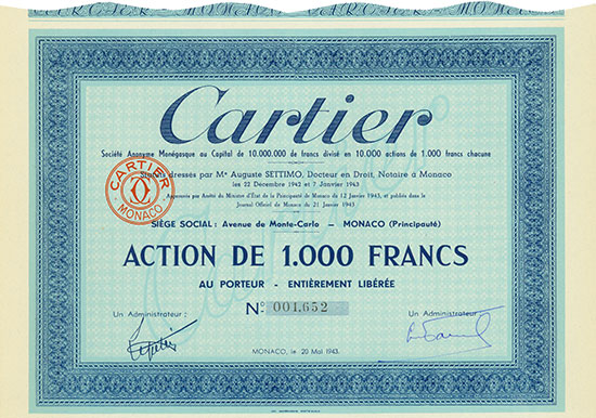 Cartier Société Anoynme Monégasque