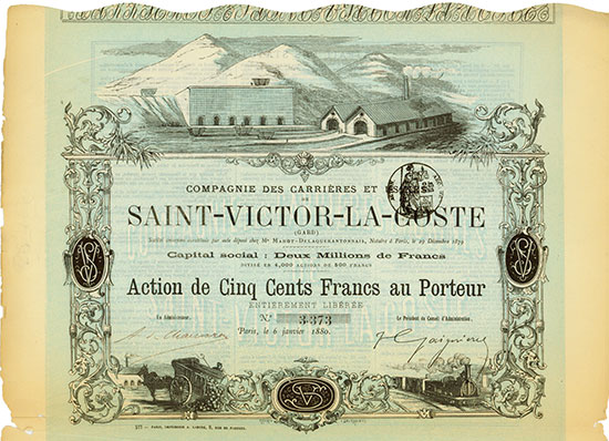 Compagnie des Carrières et Usines de Saint-Victor-La-Coste (Gard)