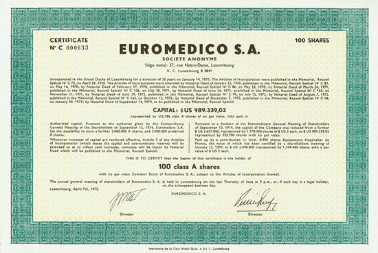 Euromedico S. A.