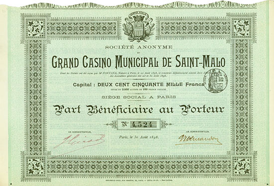 Société Anonyme du Grand Casino Municipal de Saint-Malo
