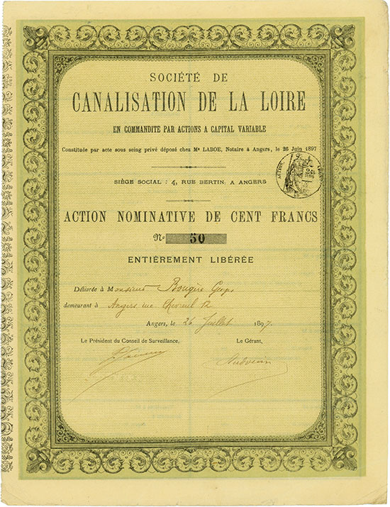 Société de Canalisation de la Loire en Commandite par Actions a Capital Variable