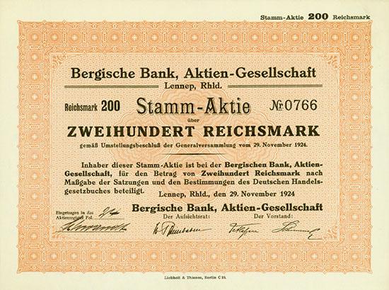 Bergische Bank AG