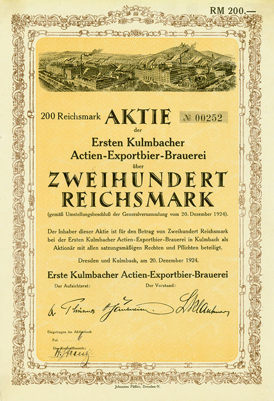 Erste Kulmbacher Actien-Exportbier-Brauerei