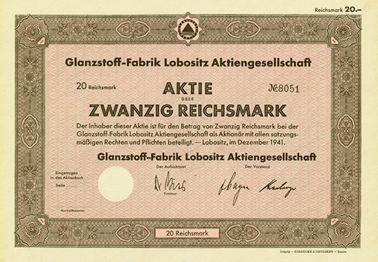 Glanzstoff-Fabrik Lobositz AG