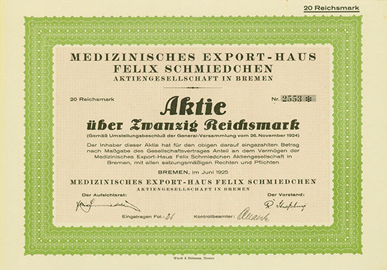 Medizinisches Export-Haus Felix Schmiedchen AG
