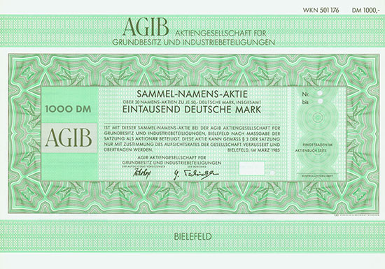 AGIB Aktiengesellschaft für Grundbesitz und Industriebeteiligungen