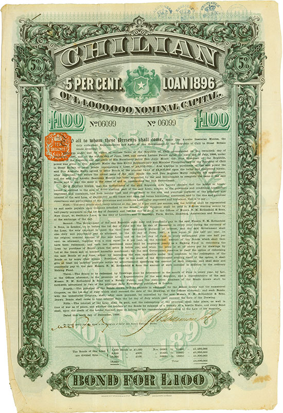 Chilian 5 % Loan 1896