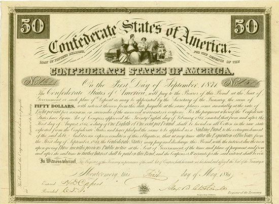 Confederate States of America (Ball 1, Criswell 5a)