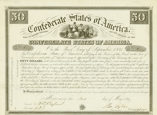 Confederate States of America (Ball 2, Criswell 5)