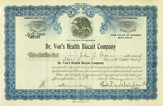 Dr. Von's Health Biscuit Company