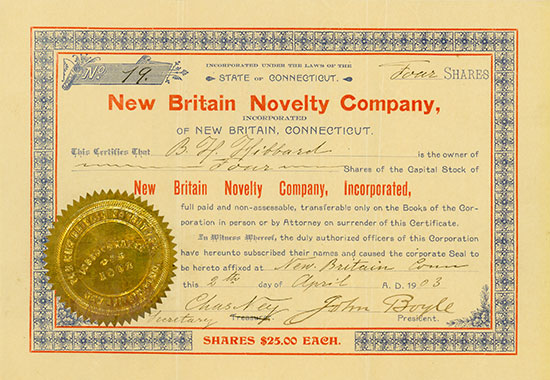 New Britain Novelty Company, Incorporated