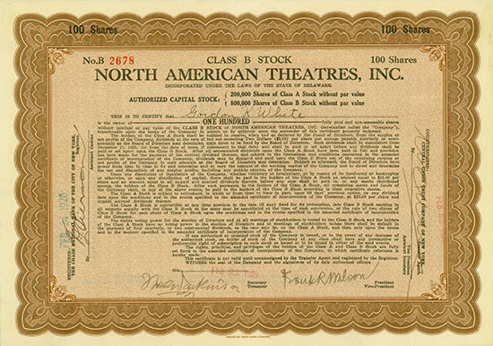 North American Theatres, Inc. [2 Stück]