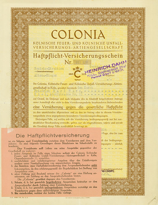 COLONIA Kölnische Feuer- und Kölnische Unfall-Versicherungs-AG