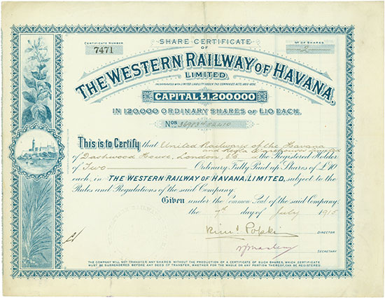 Western Railway of Havana, Limited