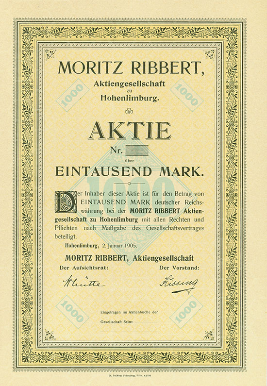 Moritz Ribbert, Aktiengesellschaft zu Hohenlimburg