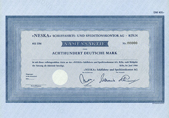 NESKA» Schiffahrts- und Speditionskontor AG