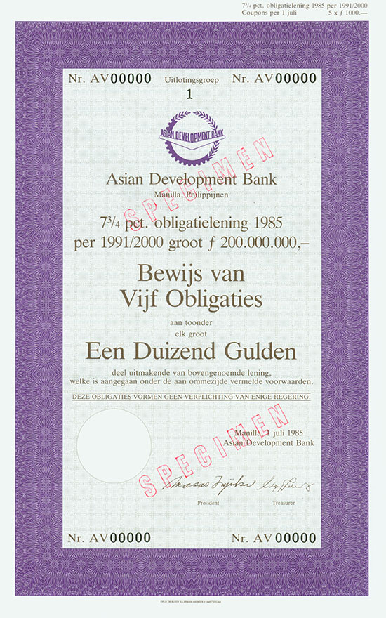 Asian Development Bank [2 Stück]
