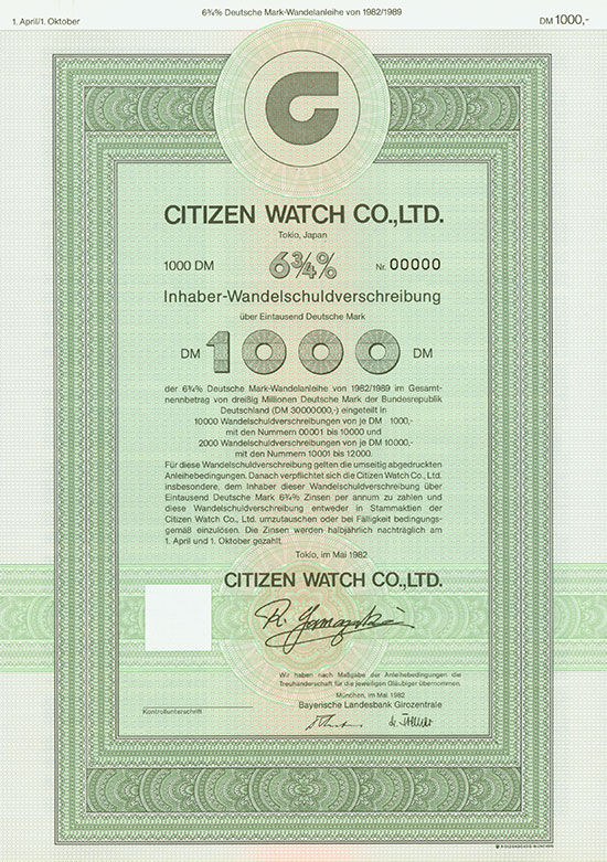 Citizen Watch Co., Ltd. [2 Stück]