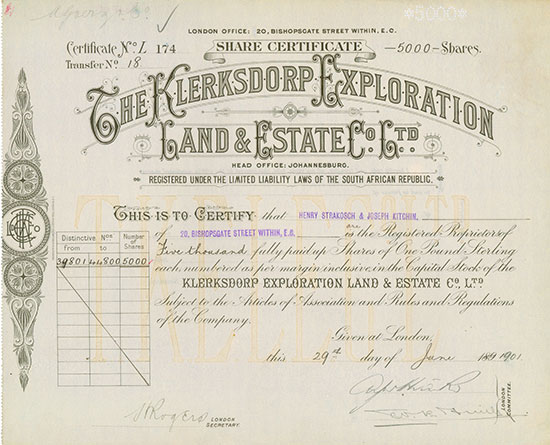 Klerksdorp Exploration Land & Estate Co. Ltd.