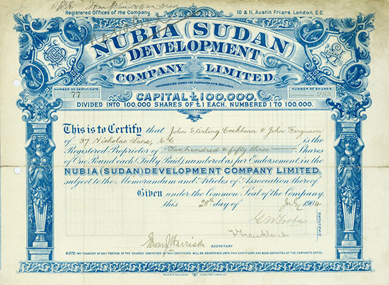 Nubia (Sudan) Development Company Limited