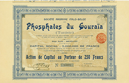 Société Anonyme Italo-Belge des Phosphates Du Gouraïa (Tunisie)