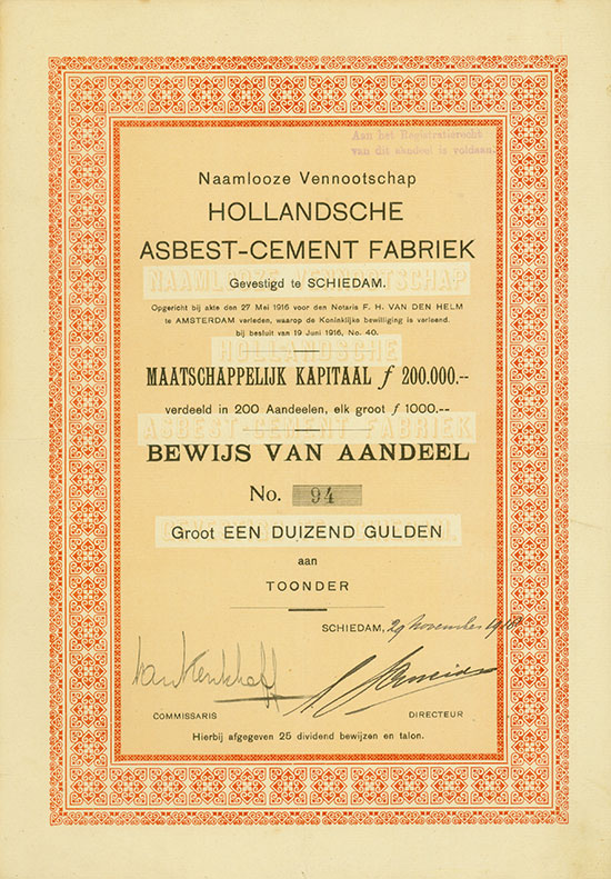 Naamlooze Vennootschap Hollandsche Asbest-Cement Fabriek