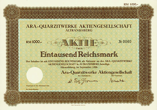 Ara-Quarzitwerke AG