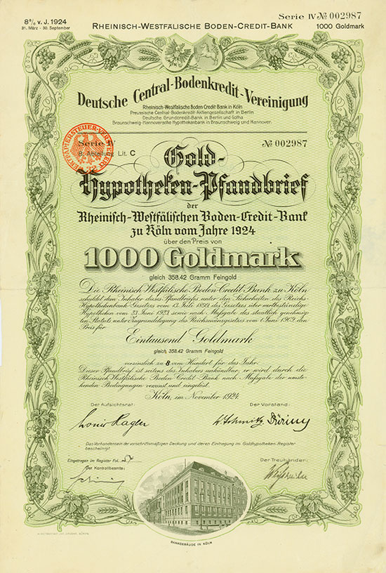 Deutsche Central-Bodenkredit-Vereinigung / Rheinisch-Westfälische Boden-Credit-Bank