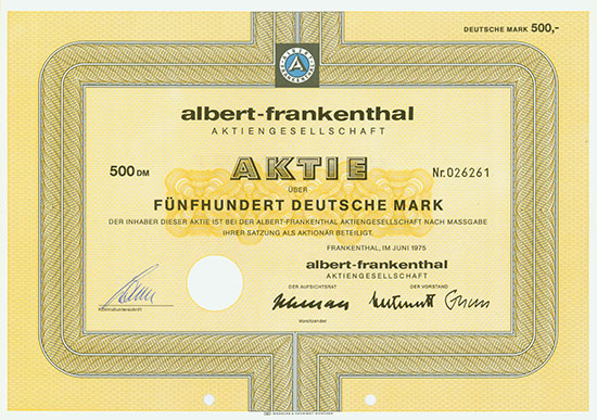 albert-frankenthal AG