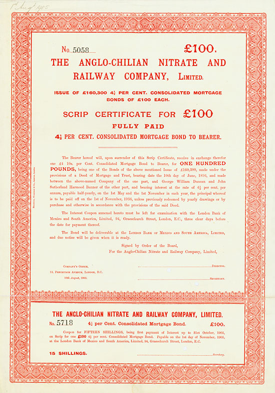 Anglo-Chilian Nitrate and Railway Company, Limited
