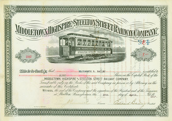 Middletown, Highspire & Steelton Street Railway Company