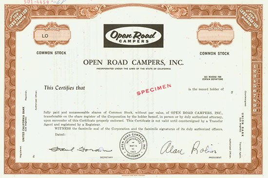 Open Road Campers, Inc.