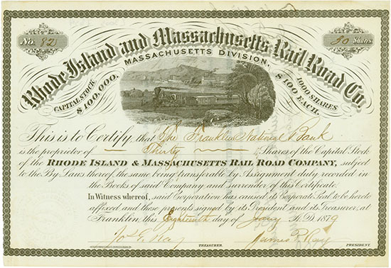 Rhode Island and Massachusetts Rail Road Co. Massachusetts Division