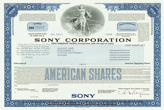 Sony Corporation / Sonry Kabushiki Kaisha