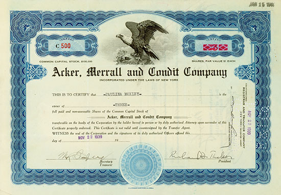 Acker, Merrall and Condit Company