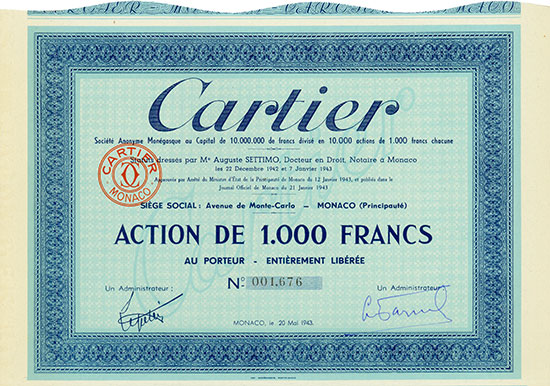 Cartier Société Anoynme Monégasque