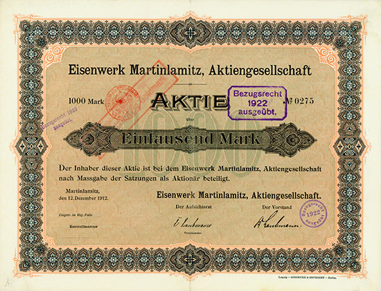Eisenwerk Martinlamitz, AG