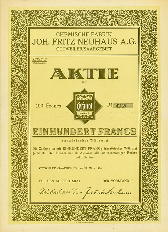 Chemische Fabrik Joh. Fritz Neuhaus AG 